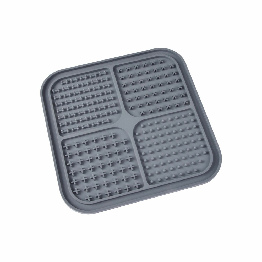 Tapis de léchage pour chien et chat - gris anthracite