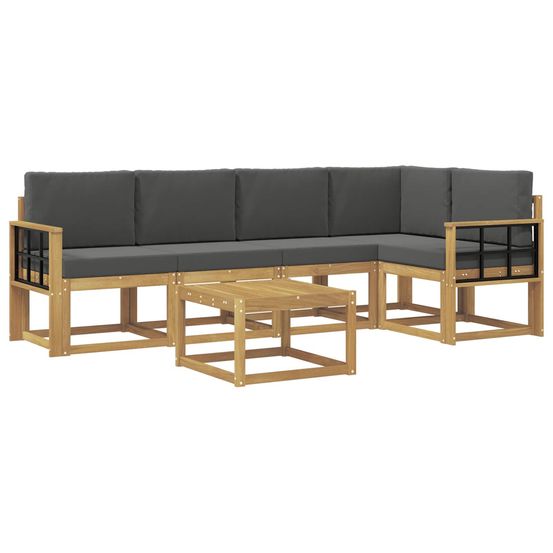 Ensemble de canapés d'extérieur 6 pc blanc et anthracite