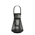 Mica decorations - lanterne en polyester recyclé noir h38