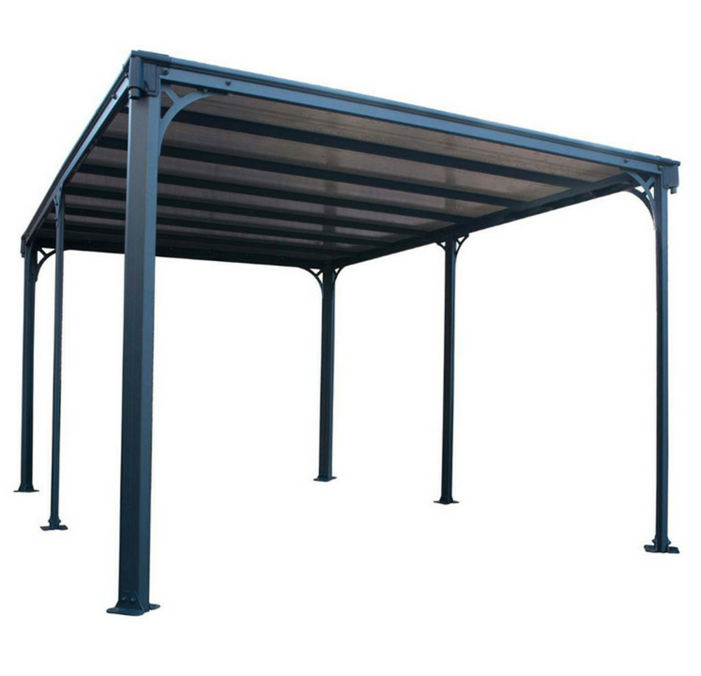 Gazebo de jardin 426x309cm gris anthracite - 704673