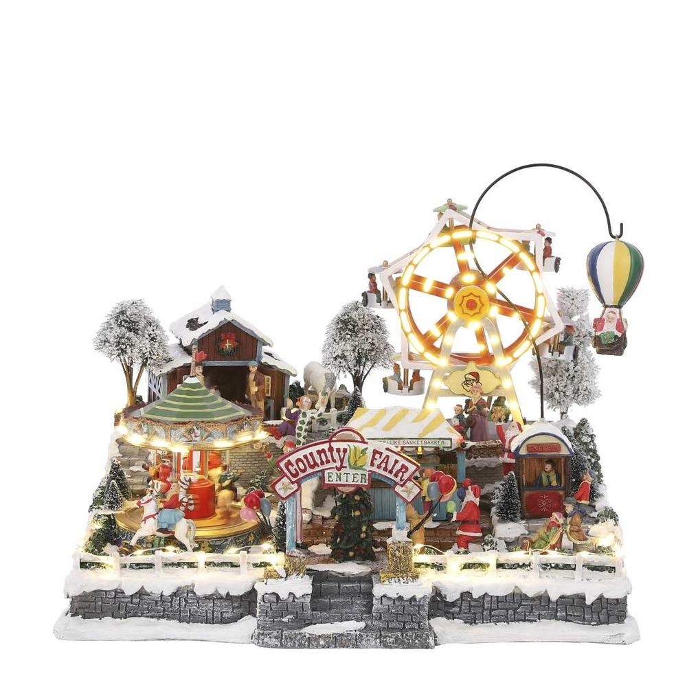 Luville village de noël kermis 44x39.5x34 cm pe mutli Truffaut