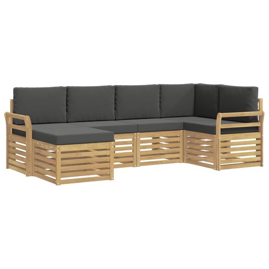 Ensemble de canapés d'extérieur 6 pc blanc et anthracite