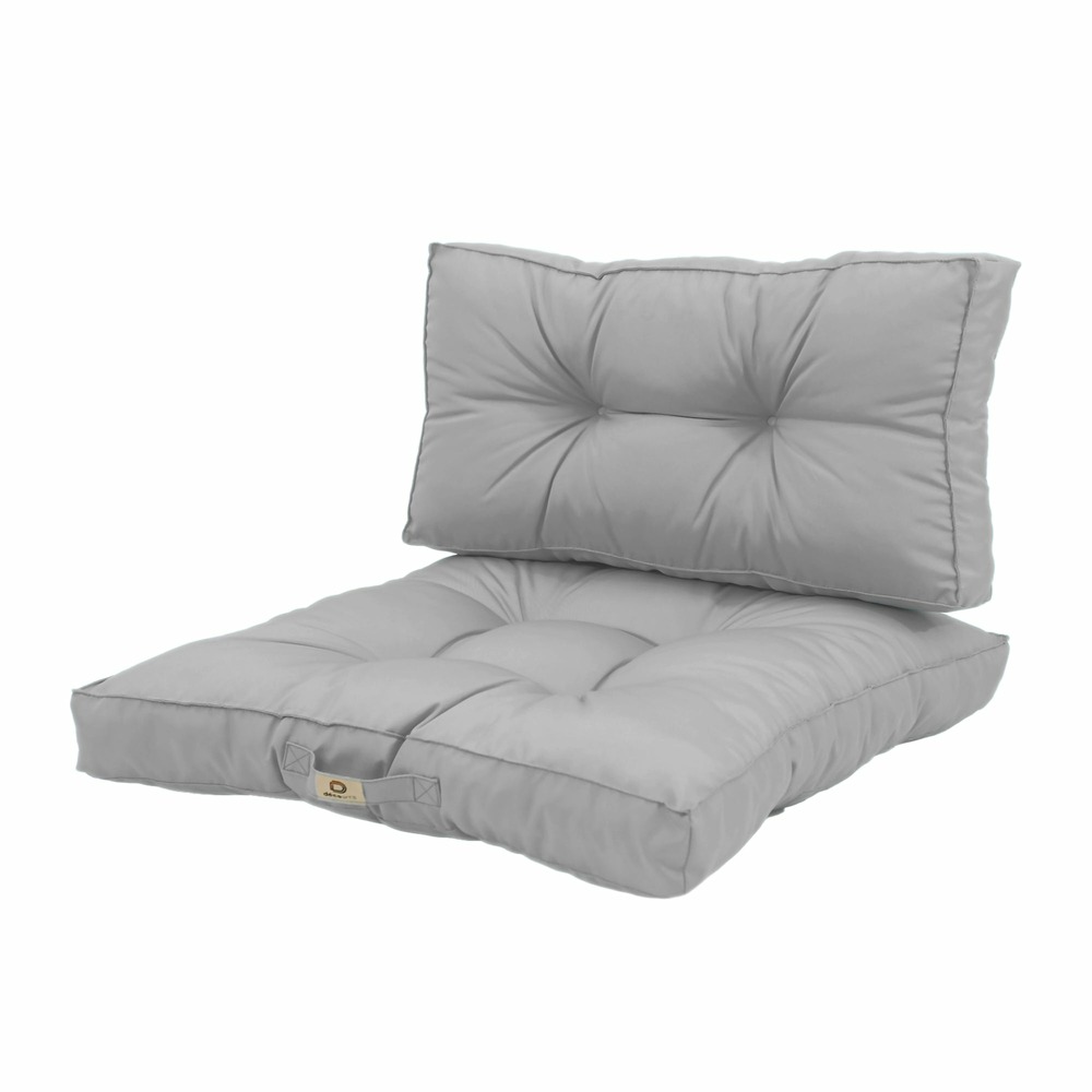 Coussins pour salon de jardin capitonné 60x60cm gris galet