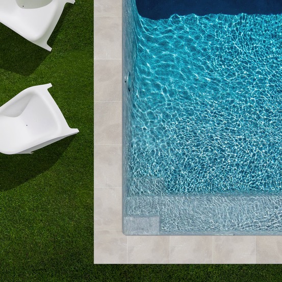 Kit complet - margelles pour piscine 8x4m en pierre atlas beige (avec colle, joint, hydrofuge ...) - ro'ma nature