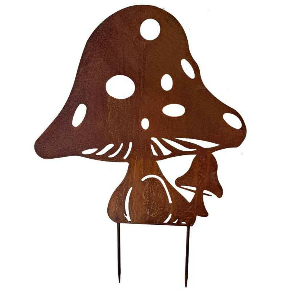 Silhouette décoratif jardin grand champignon 59x1x71cm