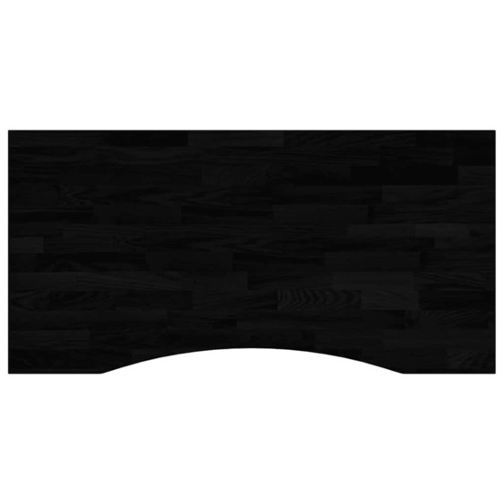 Dessus de bureau marron foncé bois chêne massif rectangulaire