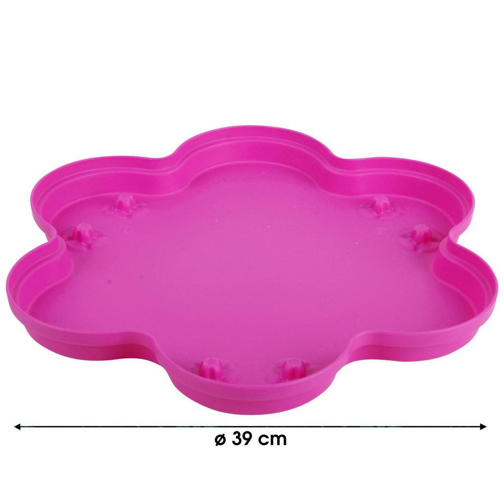 Porte plante plastique roma trio fushia d39 cm