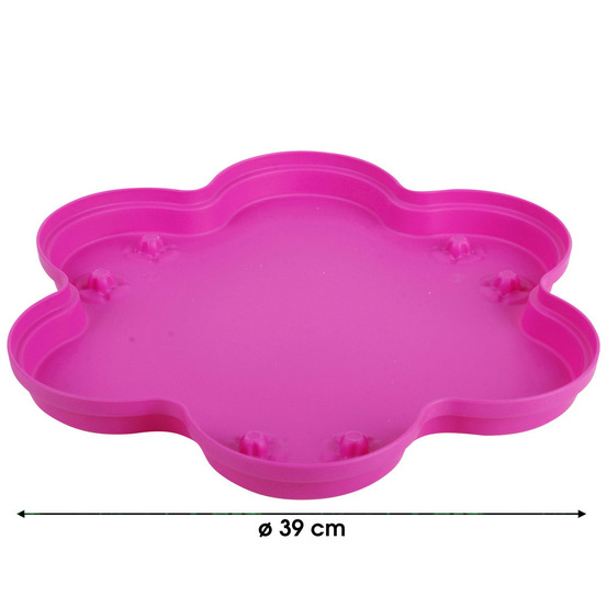 Porte plante plastique roma trio fushia d39 cm