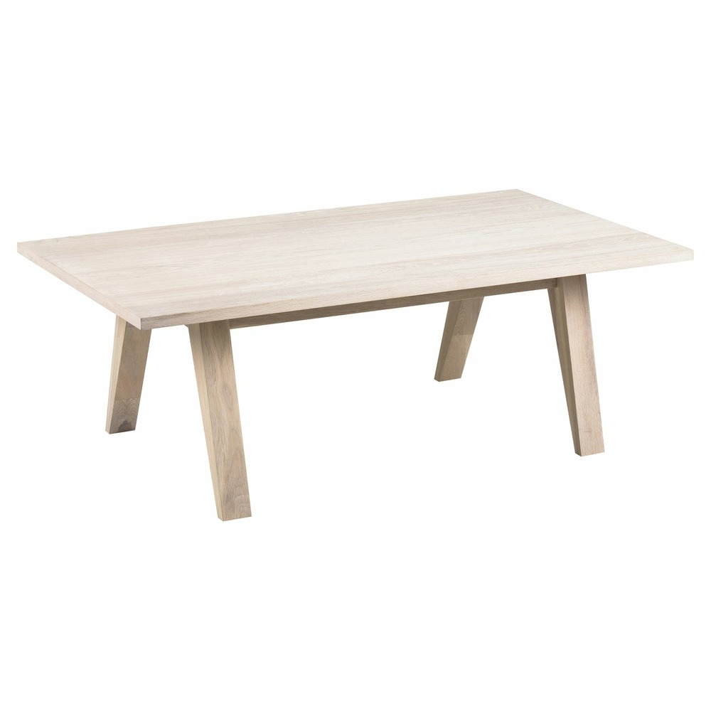 Table basse en panneaux de particules rectangulaire - beige