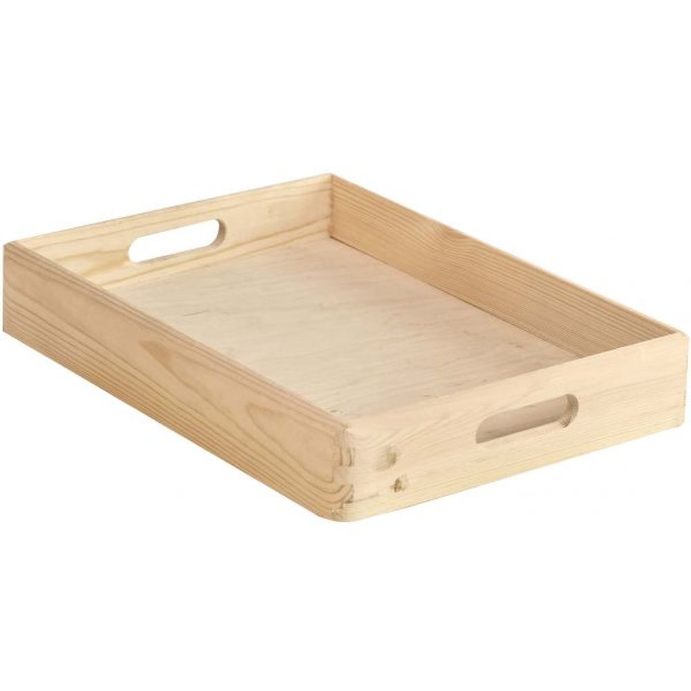 Caisse en bois de rangement 40 x 30 x 7 cm