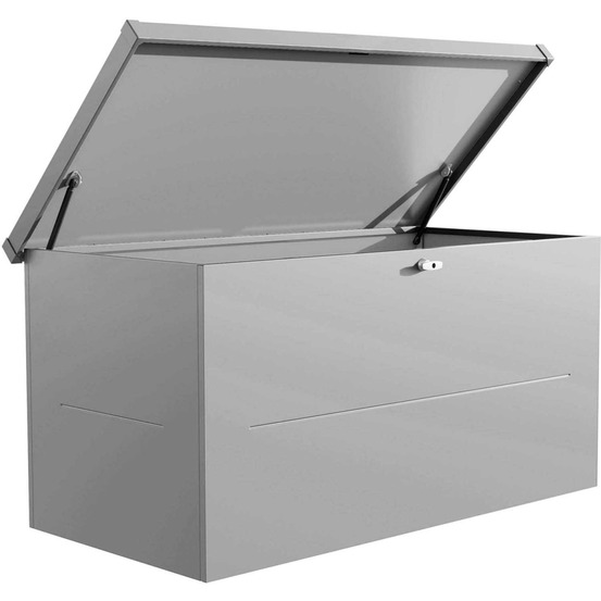 Malle de rangement en acier gris nevio 160 cm