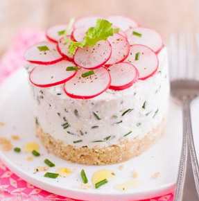 cheesecake aux radis roses