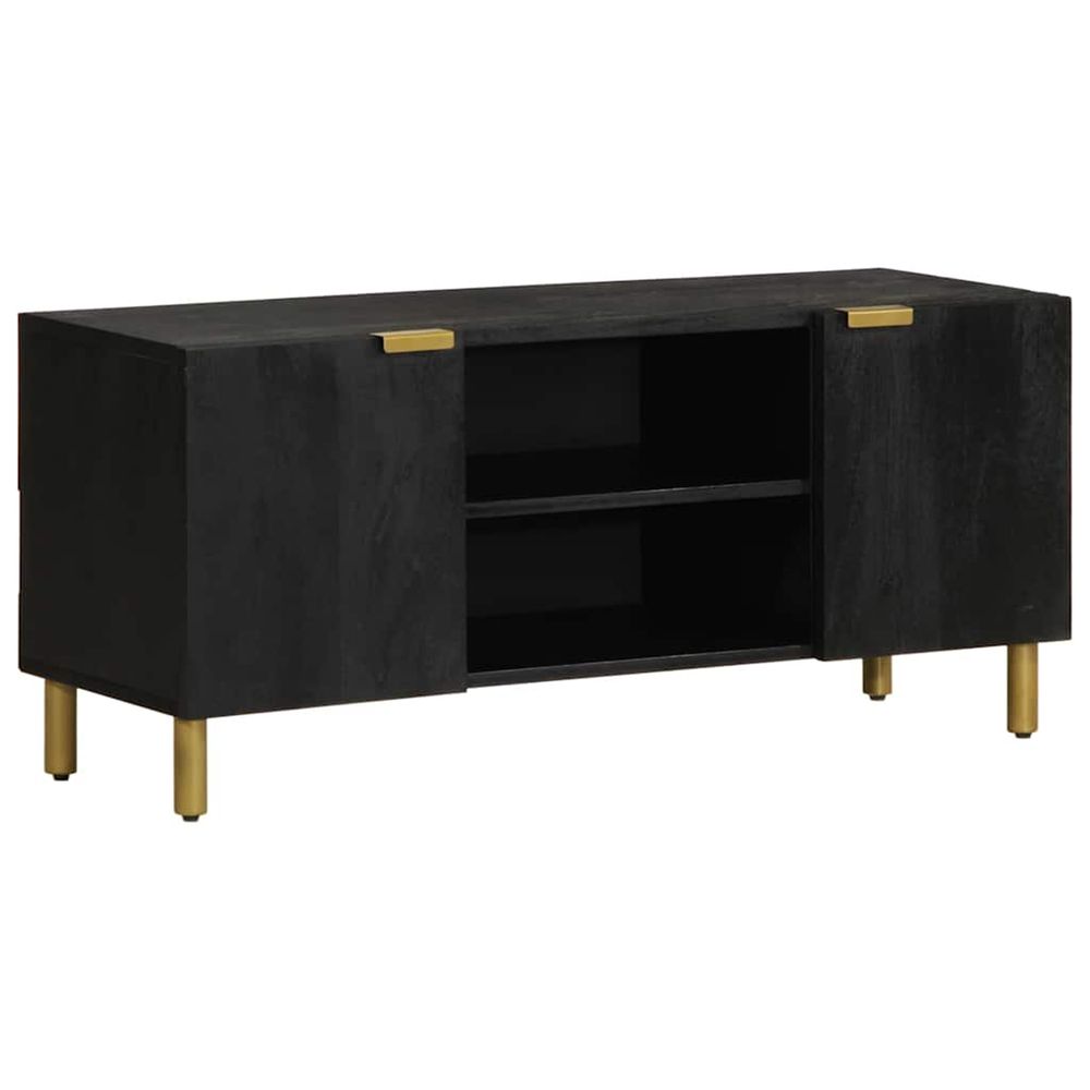 Meuble tv noir 105x33x46 cm bois d'ingénierie