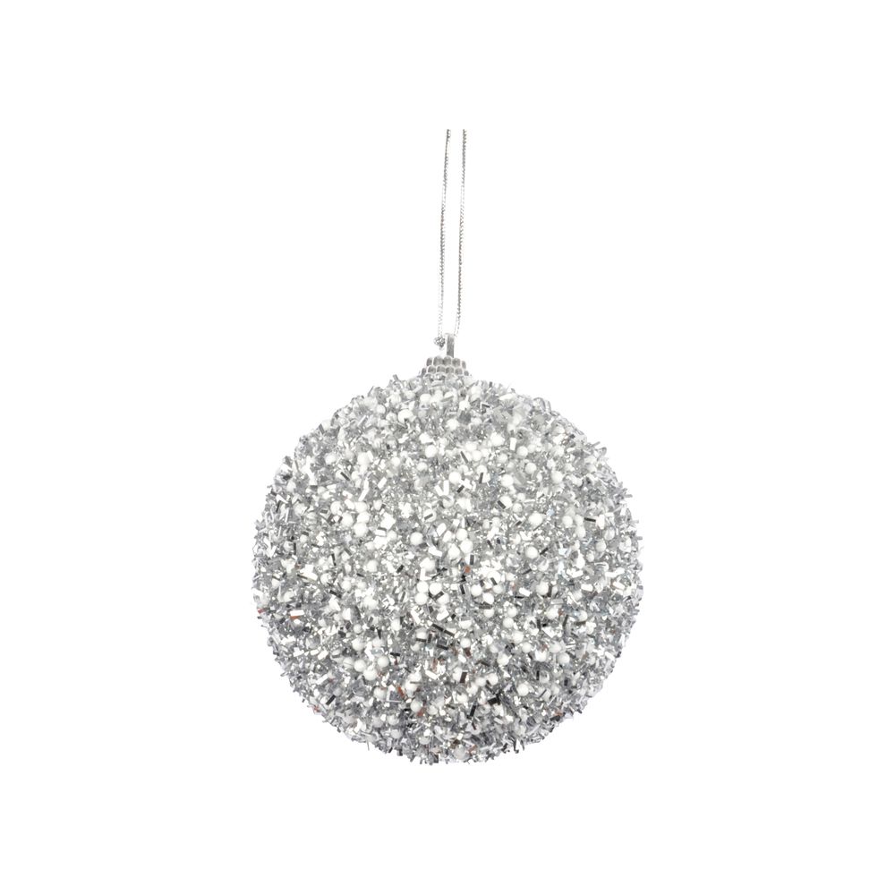 Boule de noël décorée de billes