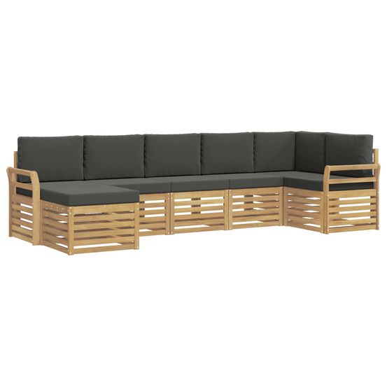 Ensemble de canapés d'extérieur 7 pc blanc et anthracite