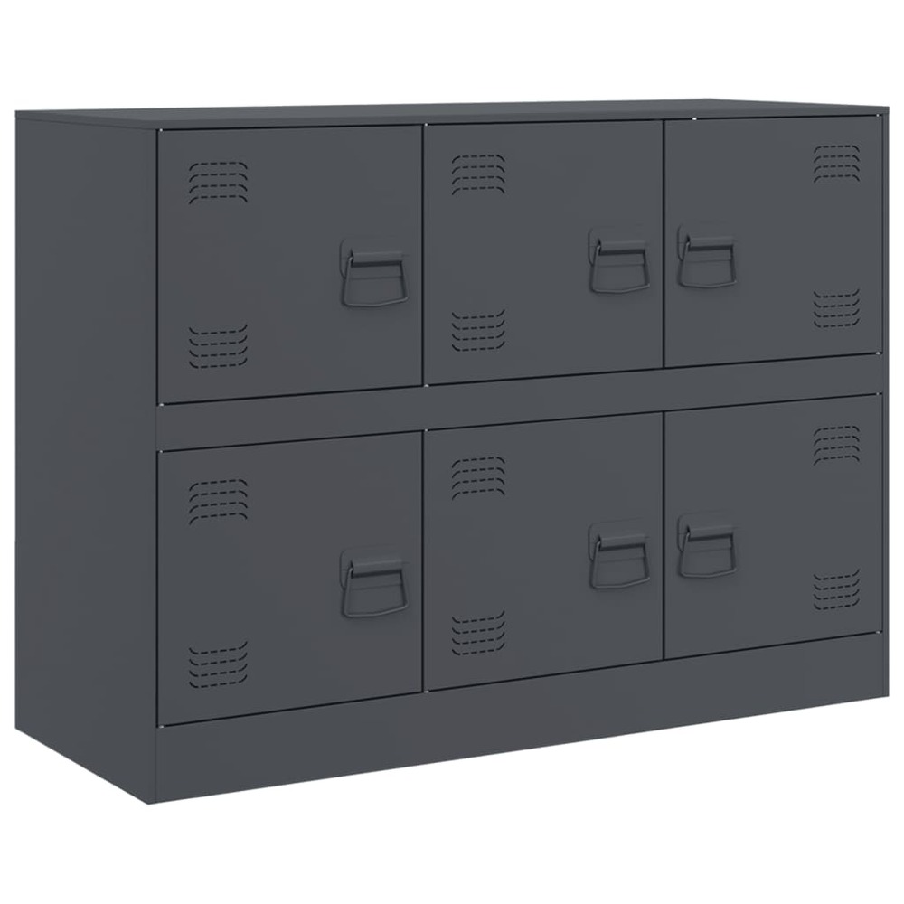 Buffet bahut commode armoire meuble de rangement organisateur cuisine salle de séjour salon 99 x 39 x 73 cm acier anthracite