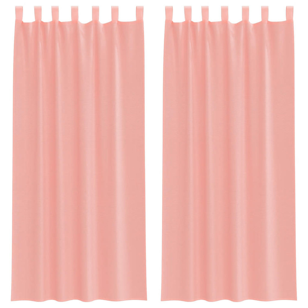 Rideaux en voile avec passe-tringles 2 pcs rose