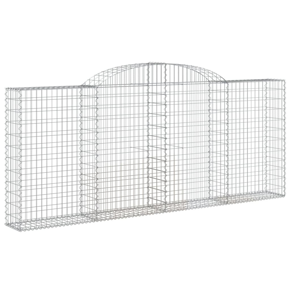 Panier de gabions arqué 300x30x120/140 cm fer galvanisé