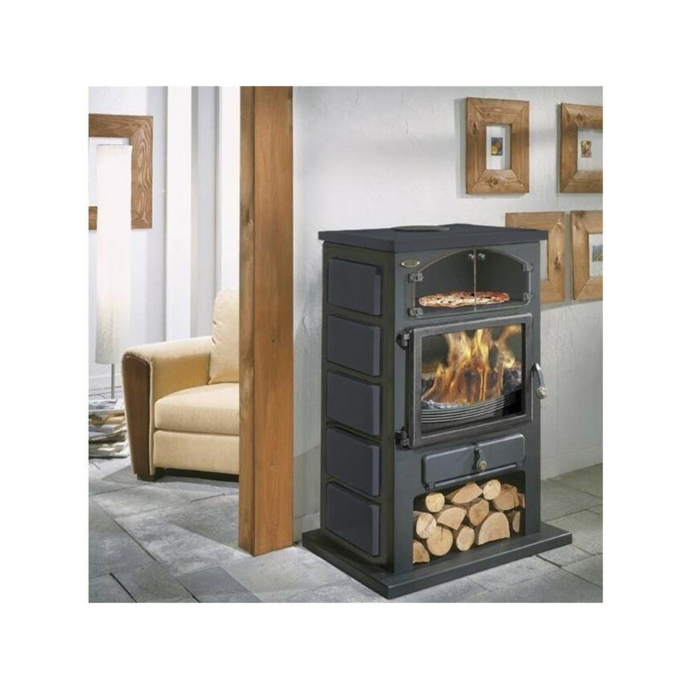 350104000053-poêle à bois chamonix xxl 12kw peint anthracite godin - 350104peintanth