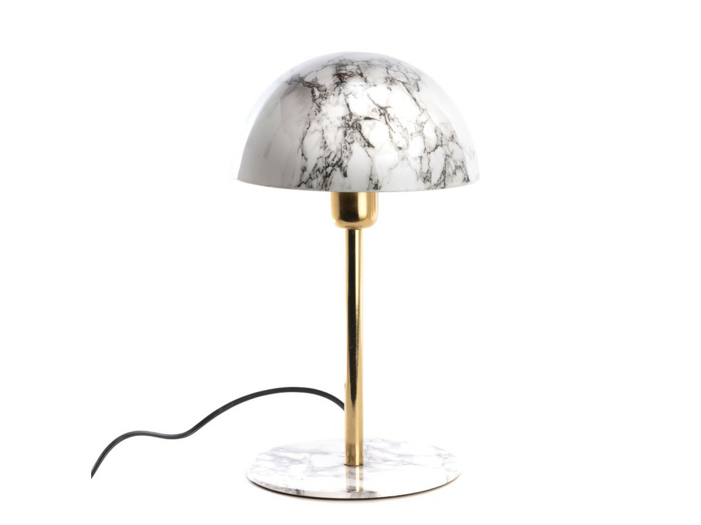 Lampe à poser basile marbre, blanc