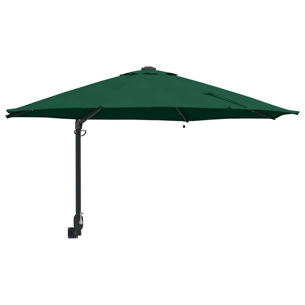 Parasol de jardin vert 248 x 248 x 148 cm polyester et acier