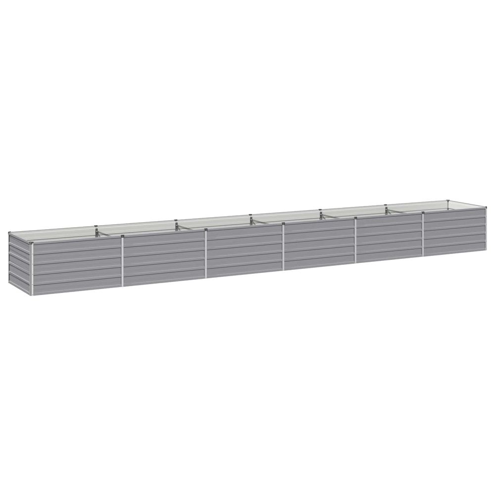 Jardin surélevé gris 600 x 80 x 55 cm acier laminé à froid