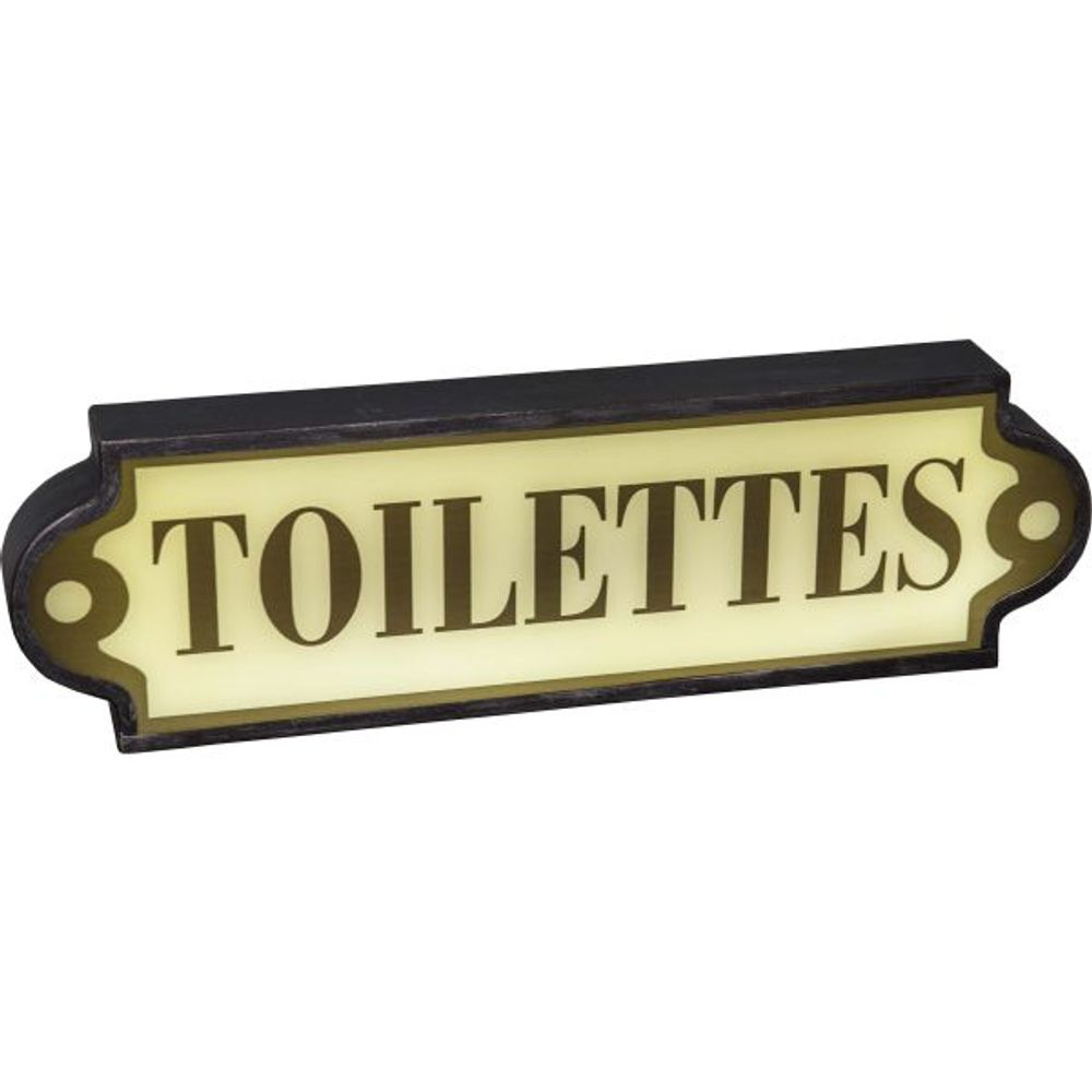 Enseigne lumineuse toilettes 43 cm