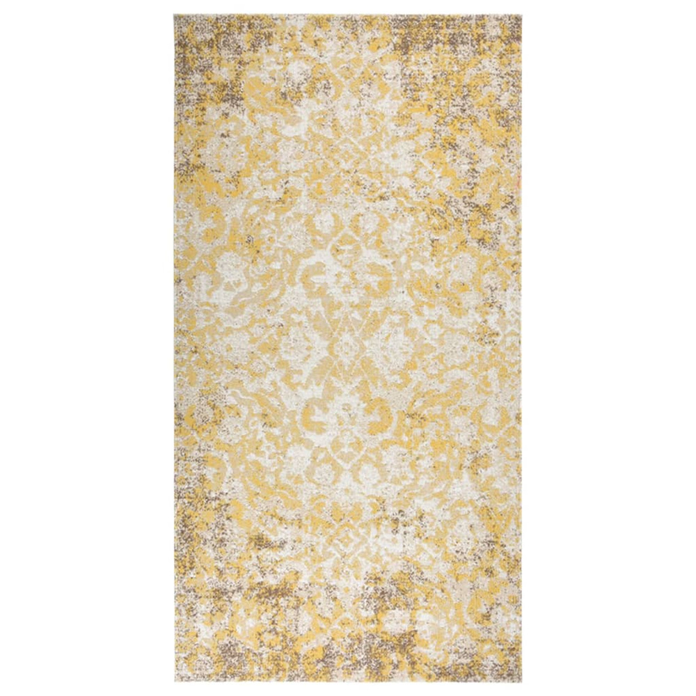 Tapis à tissage plat d'extérieur 80x150 cm jaune