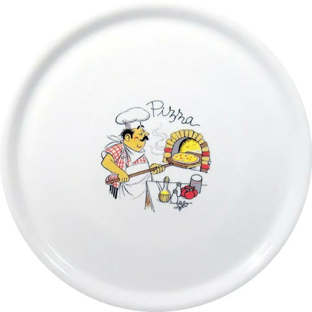 Assiette à pizza spéciale décorée ø 330 mm lot de 6 - hendi
