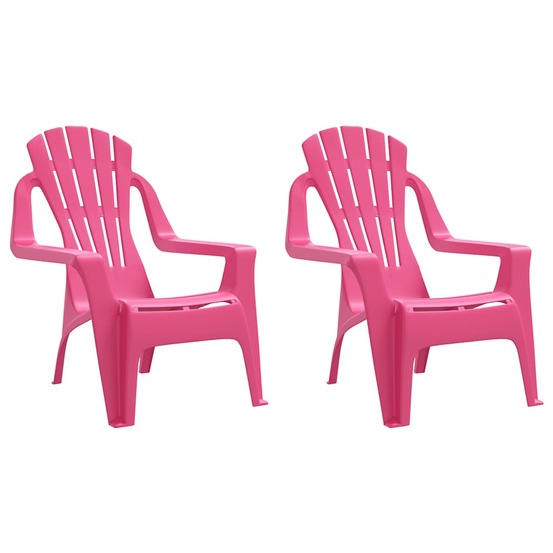 Chaises de jardin pour enfants lot de 2 rose 37x34x44 cm pp