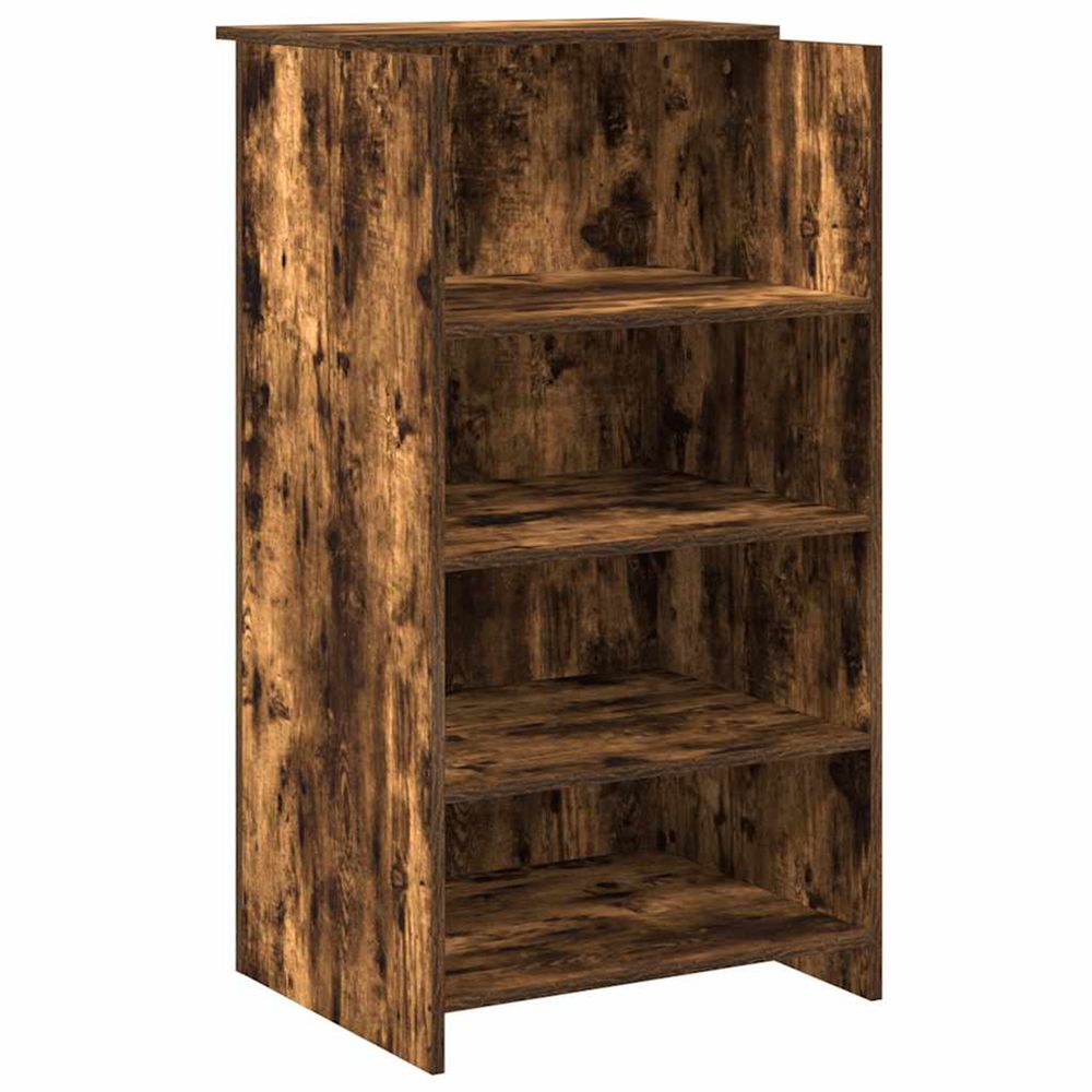 Bureau de réception chêne fumé 55x50x103,5 cm bois d'ingénierie