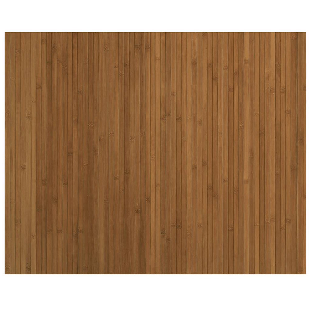 Tapis rectangulaire marron 80x100 cm bambou