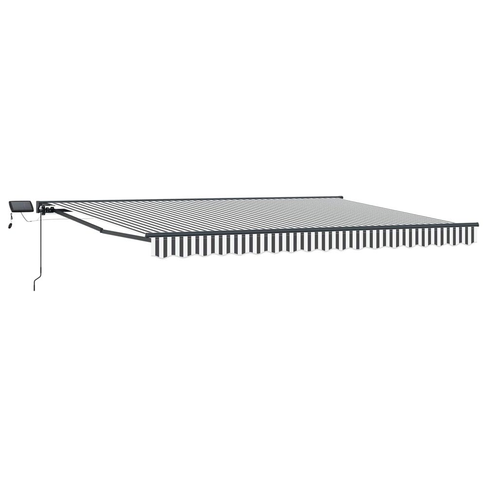 Cadre de store manuel avec leds anthracite et blanc 5 x 3 m