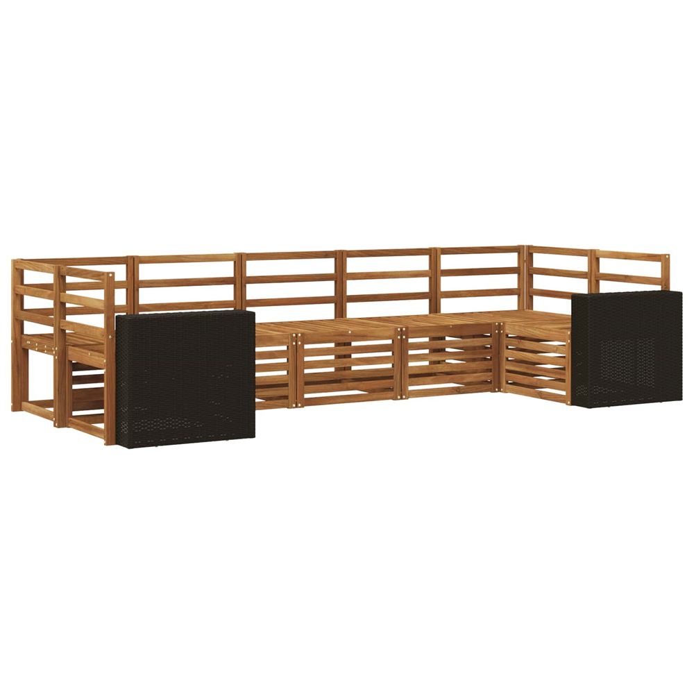 Ensemble de canapés d'extérieur 7 pc naturel
