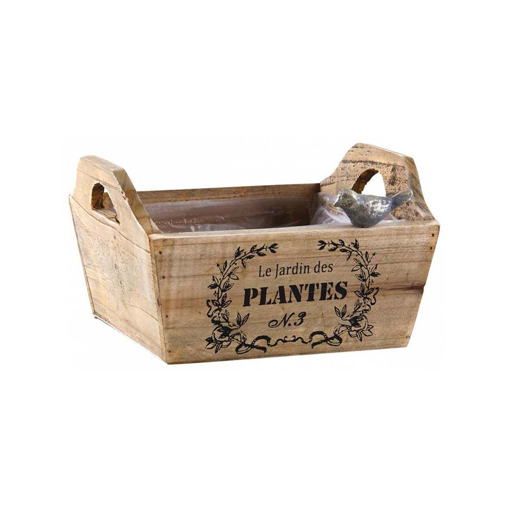 Corbeille en bois teinté le jardin des plantes