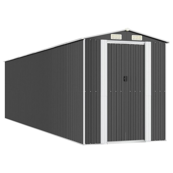 Abri de jardin anthracite 192x772x223 cm acier galvanisé