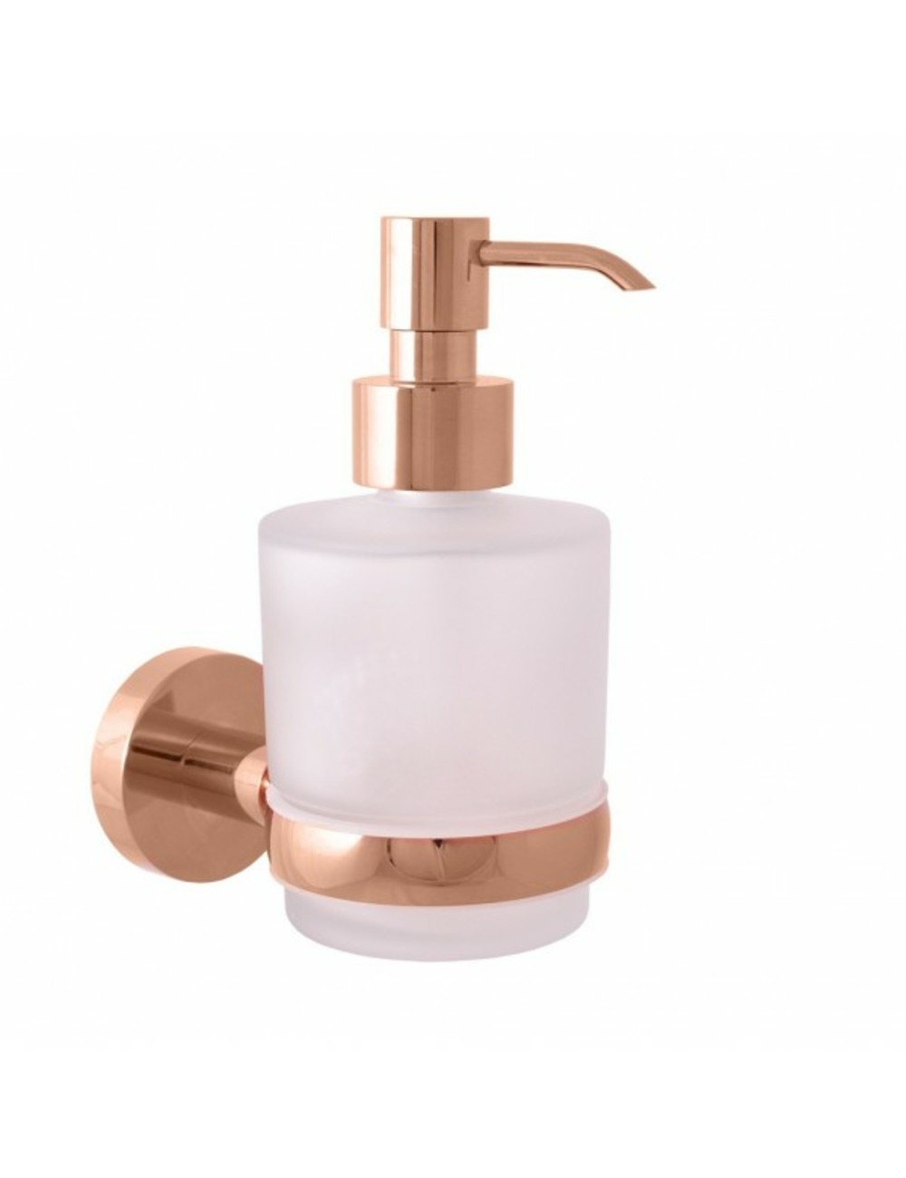 Distributeur de savon colorado en verre et laiton rose gold poli 200 ml