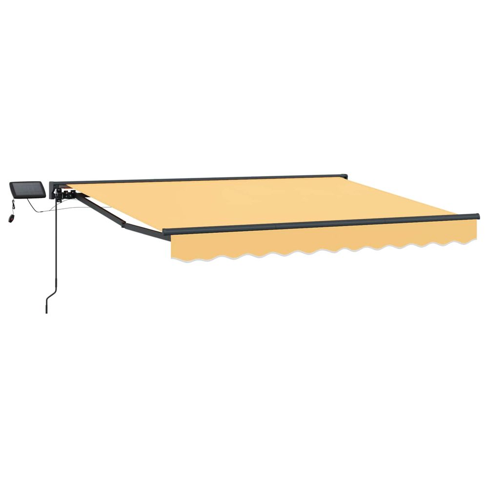 Cadre de store manuel avec leds sable 2,5 x 2 m