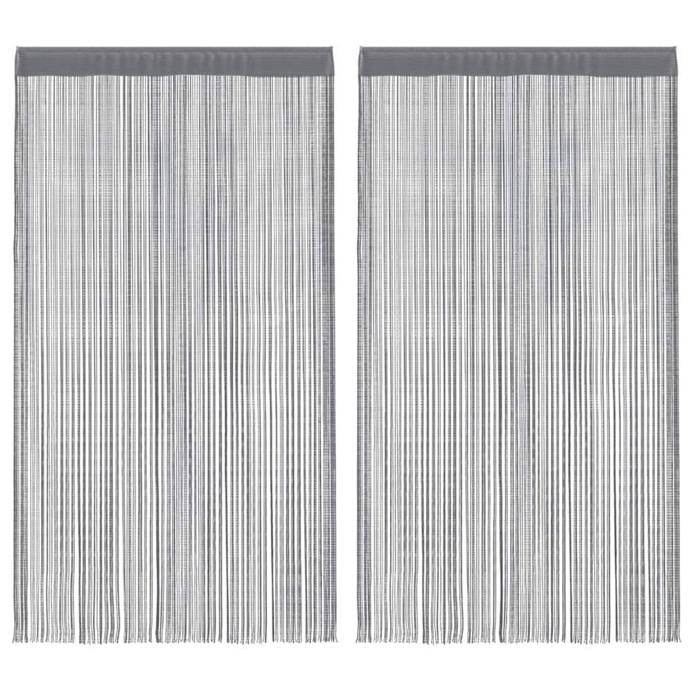 Rideaux à fils 2 pièces anthracite 140x250 cm