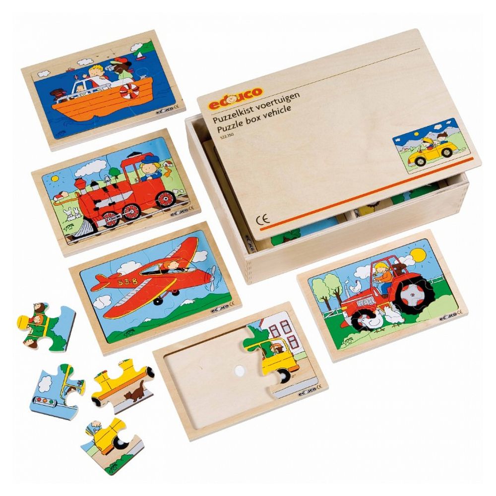 Boîte à puzzles - véhicules - jeu montessori