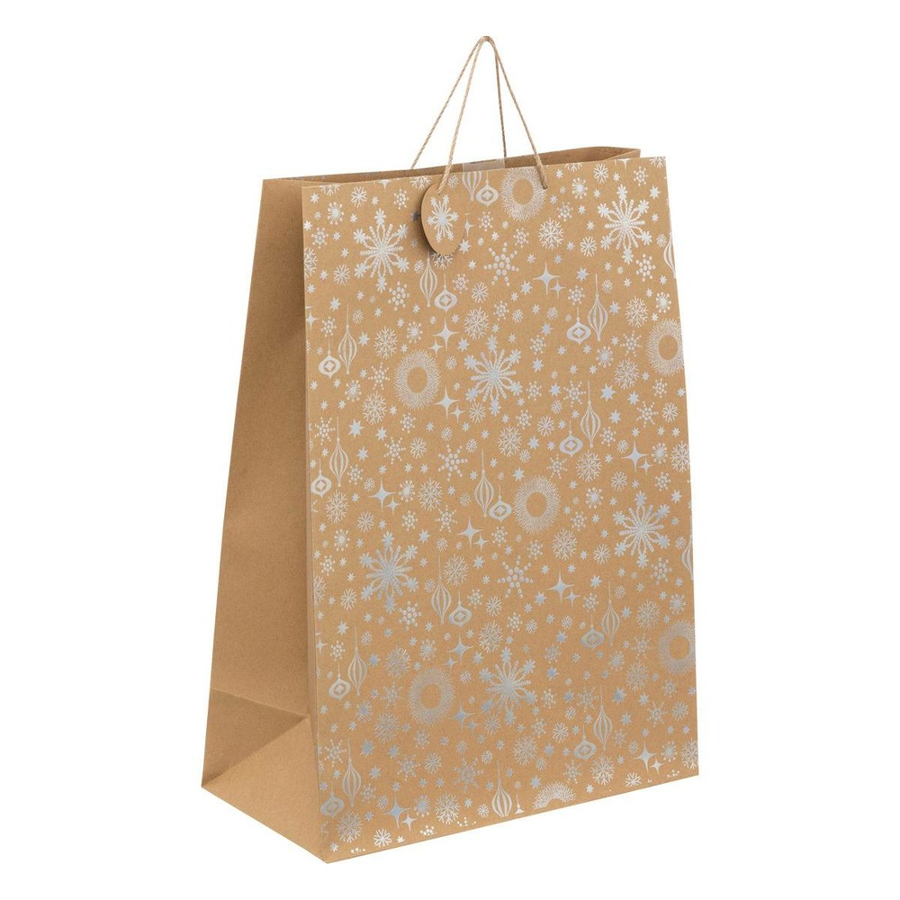 Sac cadeau holographique taille jumbo kraft