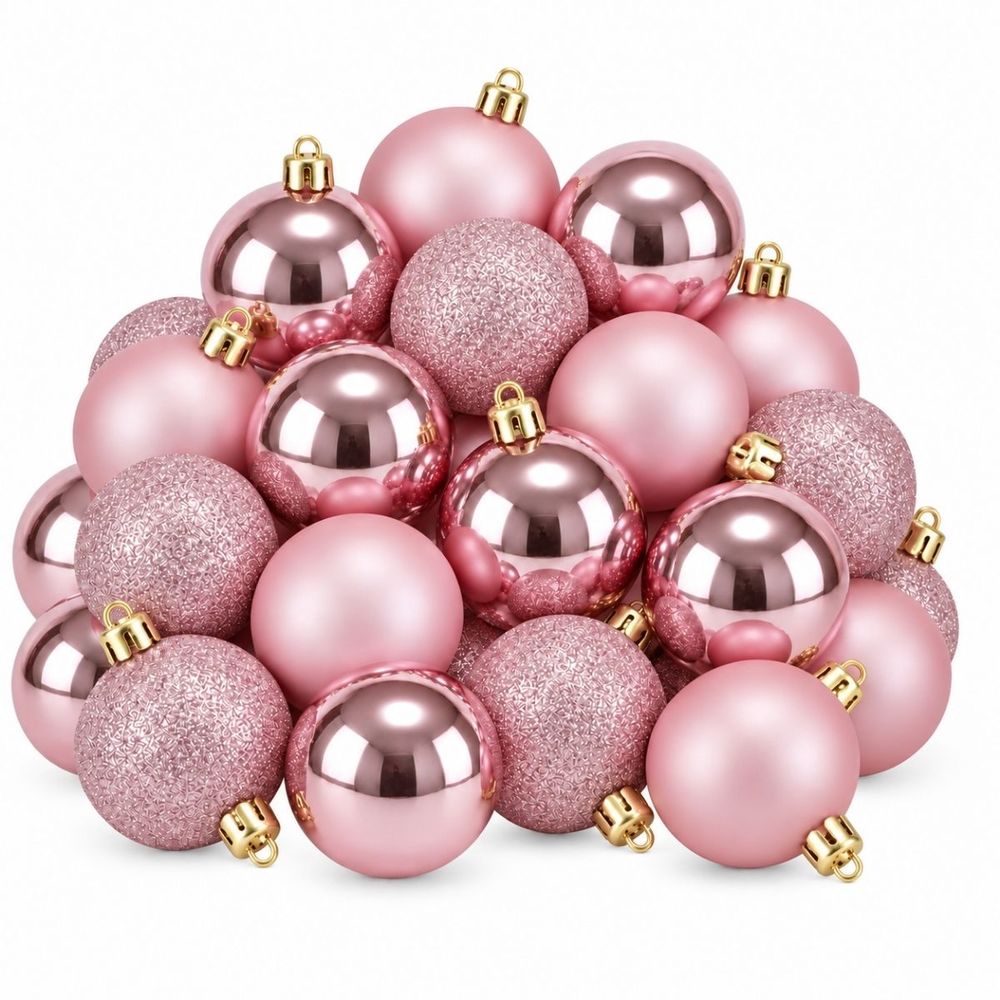 Babe de noël memike249/00220 set de 27 h8x8cm - rose