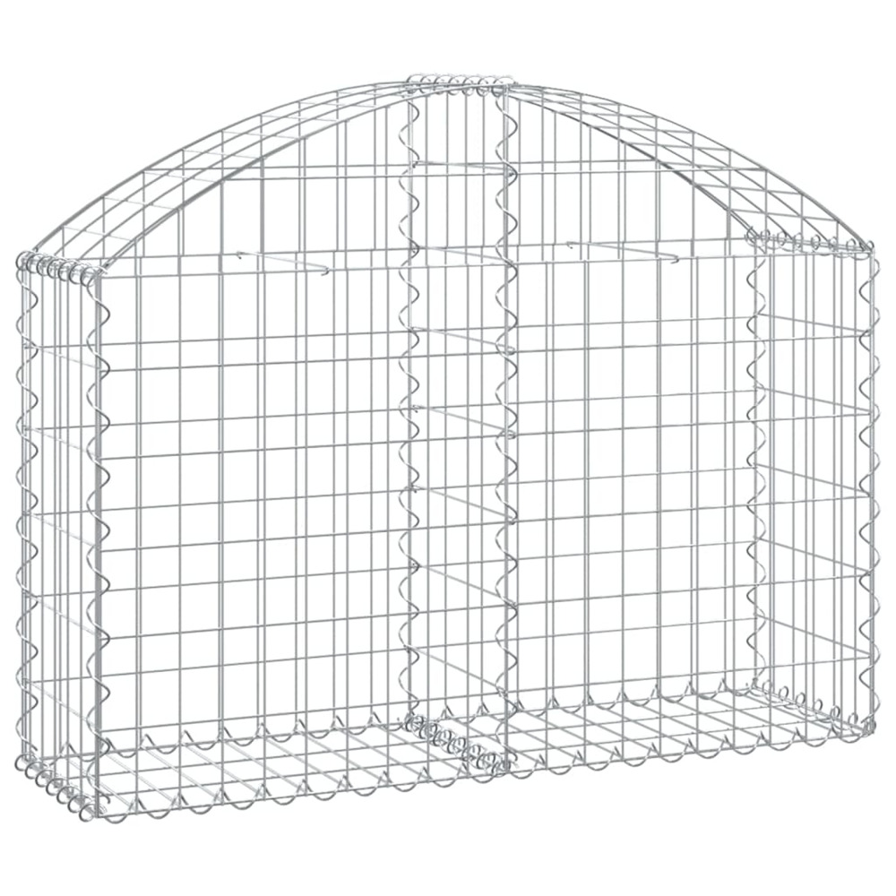 Panier de gabions arqué 100x30x60/80 cm fer galvanisé