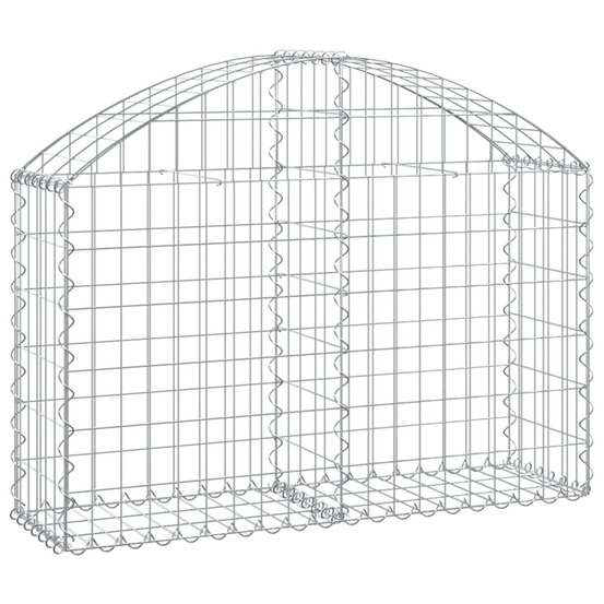 Panier de gabions arqué 100x30x60/80 cm fer galvanisé