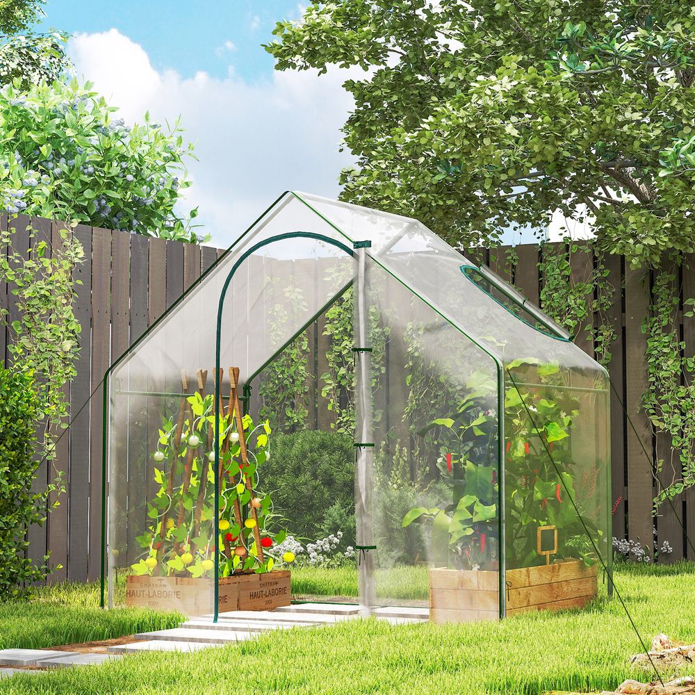 Serre de jardin acier plastique transparent 180 x 100 x 168 cm balcon terrasse protection - comfortxl outdoor living