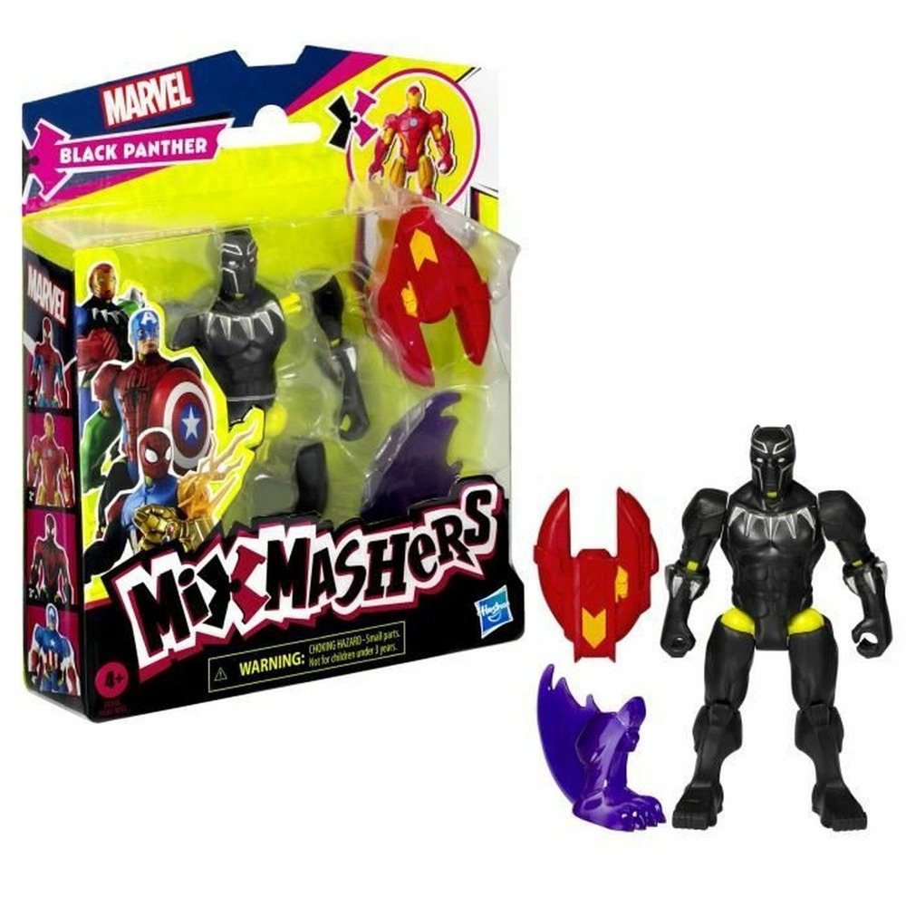 Figurine mixmashers black panther 12 cm personnalisable à mélanger et combiner
