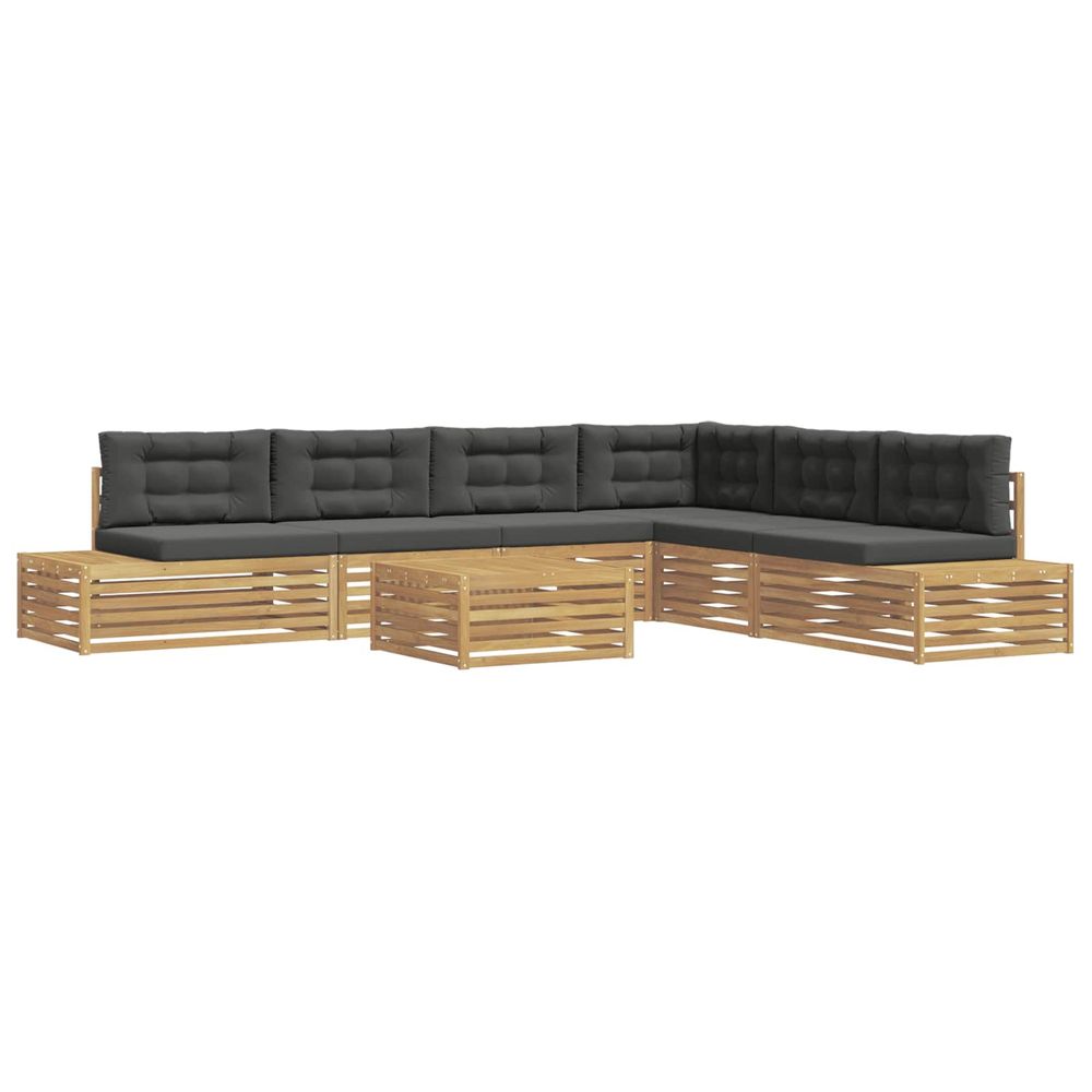 8 pc ensemble de canapés d'extérieur polyester blanc
