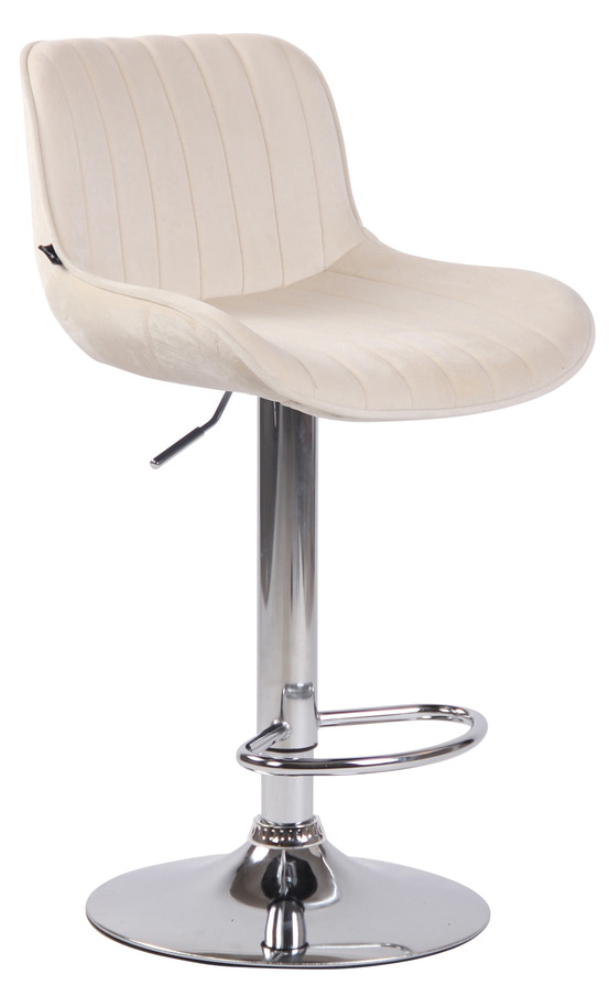 Tabouret de bar lentini velours chrome