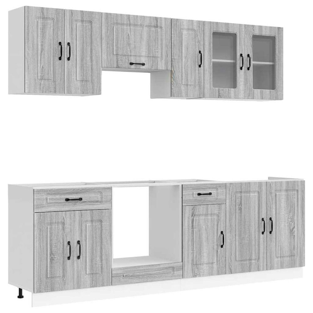 Ensemble d'armoires de cuisine 8 pcs kalmar bois d'ingénierie
