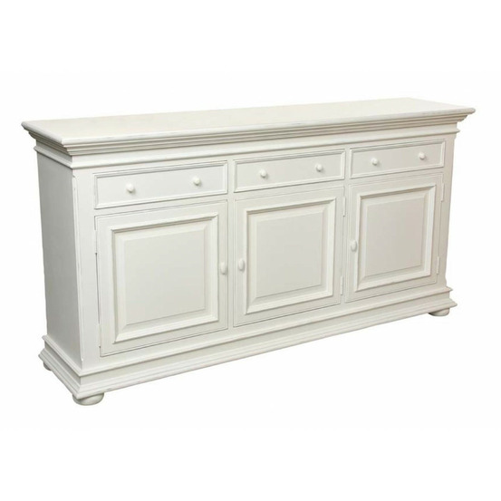 Buffet bas 3 portes mdf blanc - harmonie interior's